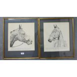 Set of five Chris Jennings, Horse prints to include 'Nyinsky', 'Arkle', 'Brigadier Gerard', 'Red