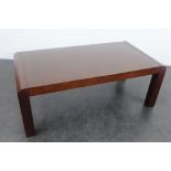 Contemporary hardwood coffee table, 46 x 118cm