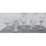 Quantity of 19th Century and later glass to include rummers, etc., (a/f) (7)