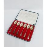 Fenton Russell & Co Ltd, set of six British Hall Marks teaspoons, in fitted case (6)