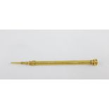 Sampson & Mordan yellow metal propelling pencil