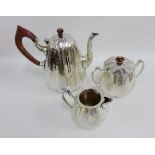 Royal Sheffield Epns three piece teaset (3)