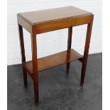Early 20th century two tier side table, 80 x 56cm