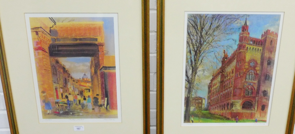 Armstrong, a pair of coloured limited edition prints to include 'Paddy's Market' and 'Templeton'