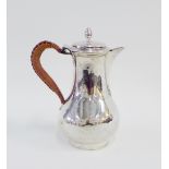 George III silver covered milk jug, makers mark for William Robertson, London 1760, 15cm high