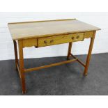 Whytock & Reid style ash ledgeback side table with single frieze drawer , 56 x 108cm