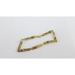 9 carat gold Rennie Mackintosh style bracelet