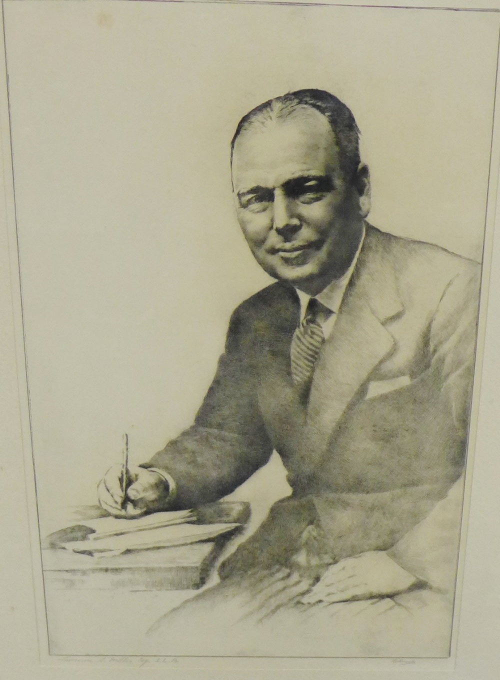 A. Miller Esq. Etched Print In a glazed frame, 29 x 43cm