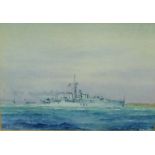N.J. Campbell 'H.M.S. Magpie' Watercolour Signed, in a glazed frame, 31.5 x 22cm