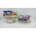 Collection of Staffordshire transfer printed pottery to include bowls and plates, (6)