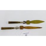 Two Trench Art paper knives (2)