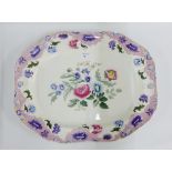 Spode New Faience ashet, 52 x 41cm (hairline crack)