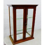 Early 20th century glazed counter top display cabinet , 60 x 42cm
