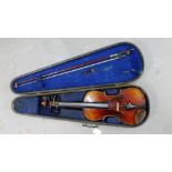 Violin in a fitted case