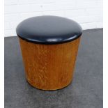 Retro coal bucket with circular black vinyl seat to top, 40 x 40cm