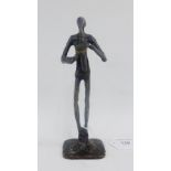 Bronze figure of Saxaphone player, 20cm high