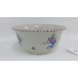 Poole floral patterned bowl with impressed backstamp and numbered 470, 18.5cm diameter