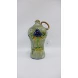 Royal Doulton stoneware bottle with stylised tree pattern, has a cork stopper, with impressed