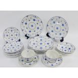 Quantity of Mason's, Denmark, blue and white patterned table wares to include cups, saucers,
