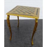 Gilt wood games table, 60 x 50cm