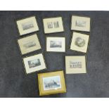 Collection of coloured engraved prints, framed, (a lot)