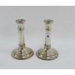 Contemporary pair of silver candlesticks, London 1997, 15cm high (2)