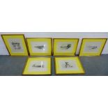 Quantity of framed heliograph prints by Durant of Paris, in glazed giltwood frames, (6)