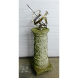 Garden sundial, 97cm high