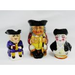 Royal Doulton Toby Jug and two others (3)