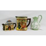 Doulton 'Oliver Twist' series ware moulded jug, a Japanese cottage ware miniature teapot and a