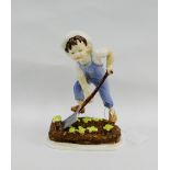 Royal Worcester 'Saturday's child worked hard for a living' figure, 16cm high