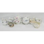 Collection of English porcelain sucrier's and jugs to include Newhall etc. (8)