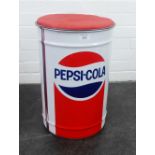 Pepsi Cola stool with upholstered cover, 48 x 32cm
