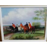 G. Forbes 'Four Huntsmen' Acrylic on Canvas Signed, on a giltwood frame, 49 x 39cm