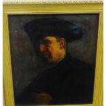Continental School 'Head and Shoulders Portrait of a Gent' Oil-on-Canvas Apparently unsigned, in a