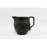 Wedgwood black basalt jug with impressed backstamp, 10cm high