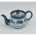 William Moorcroft for MacIntyre & Co Florian teapot, with printed backstamps and registration number