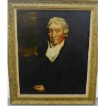 Head and Shoulders portrait of a Gent Oil-on-Canvas Apparently unsigned, in a giltwood frame, 64 x