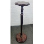 Mahogany torchere stand, 95 x 28cm