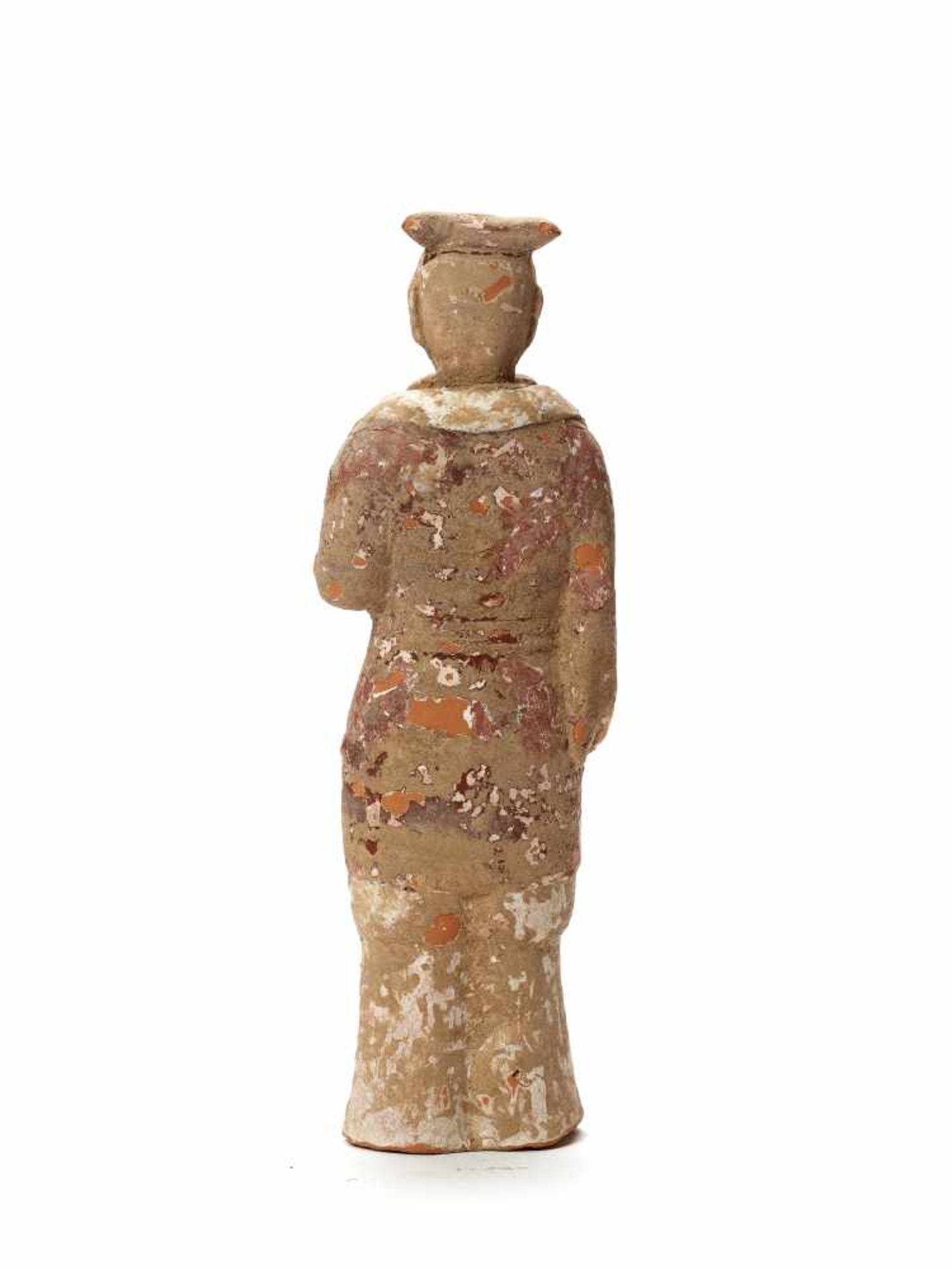 MUSICIANTerracotta with painting China, Wei Dynasty (5th to 6th cent.) A rare smaller figure from - Bild 4 aus 4