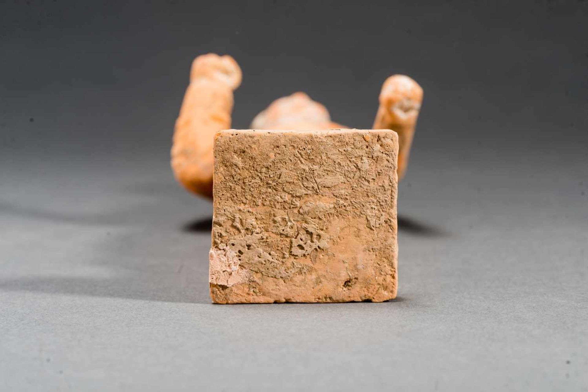 TL-TESTED STANDING FIGURETerracotta with remnants of original paintingChina, Six Dynasties (221- - Image 6 of 6