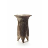 A CHINESE NEOLITHIC BLACK POTTERY TRIPOD VESSEL, 2200-1600 BCCeramic China, lower Xiajiadian