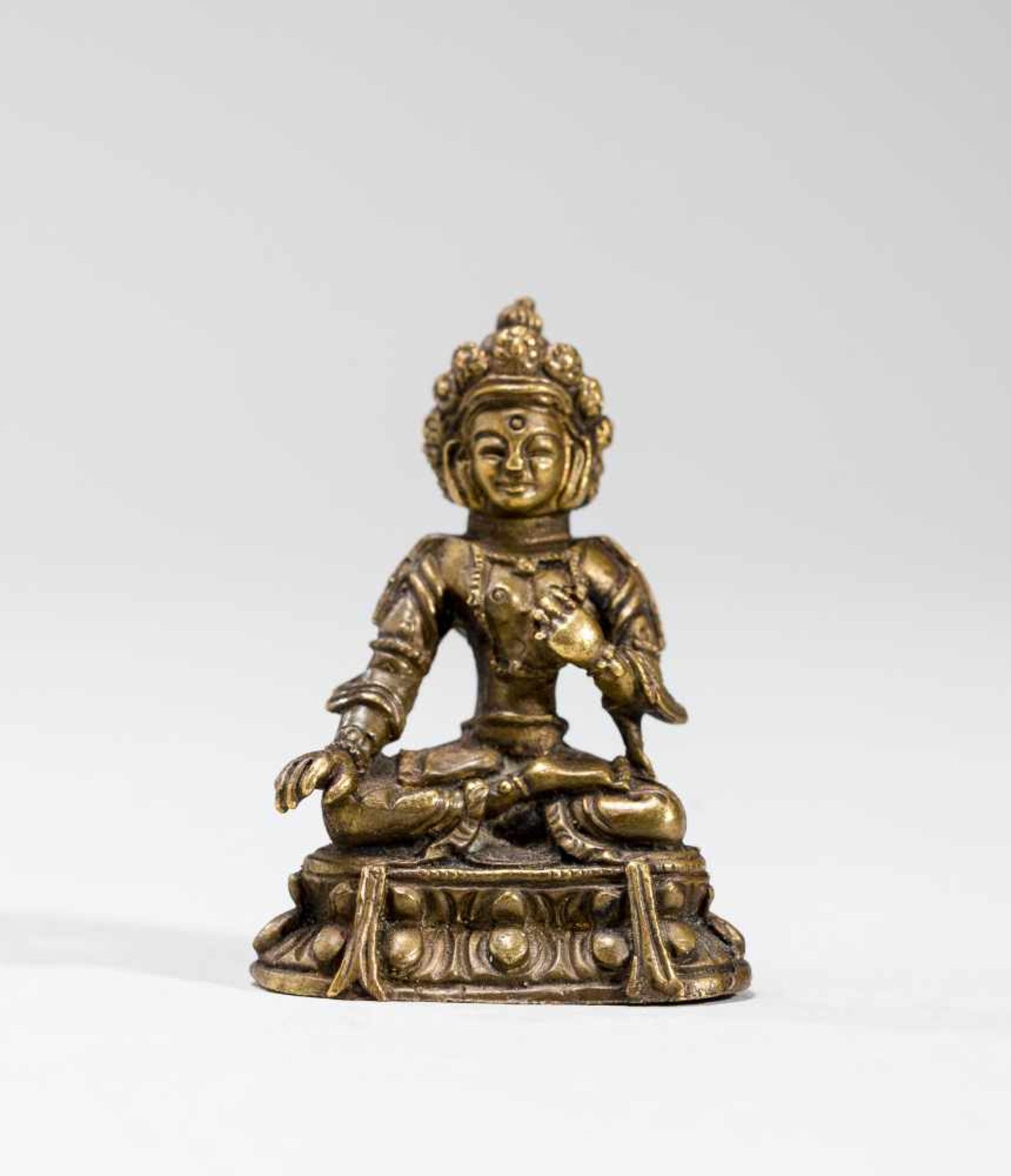 A SINO-TIBETAN MINIATURE BRONZE OF SITATARA, 18TH-19TH CENTURYBronzeTibet, 18th to 19th