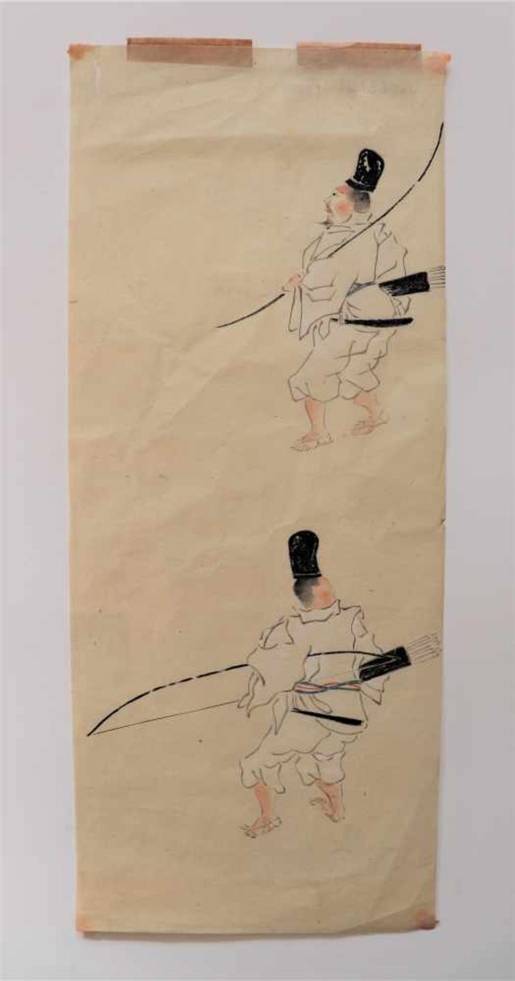 TWO SKETCHES FROM THE JAPANESE SCHOOLInk and watercolor on paperJapan, 19th centuryDimensions: - Image 3 of 3