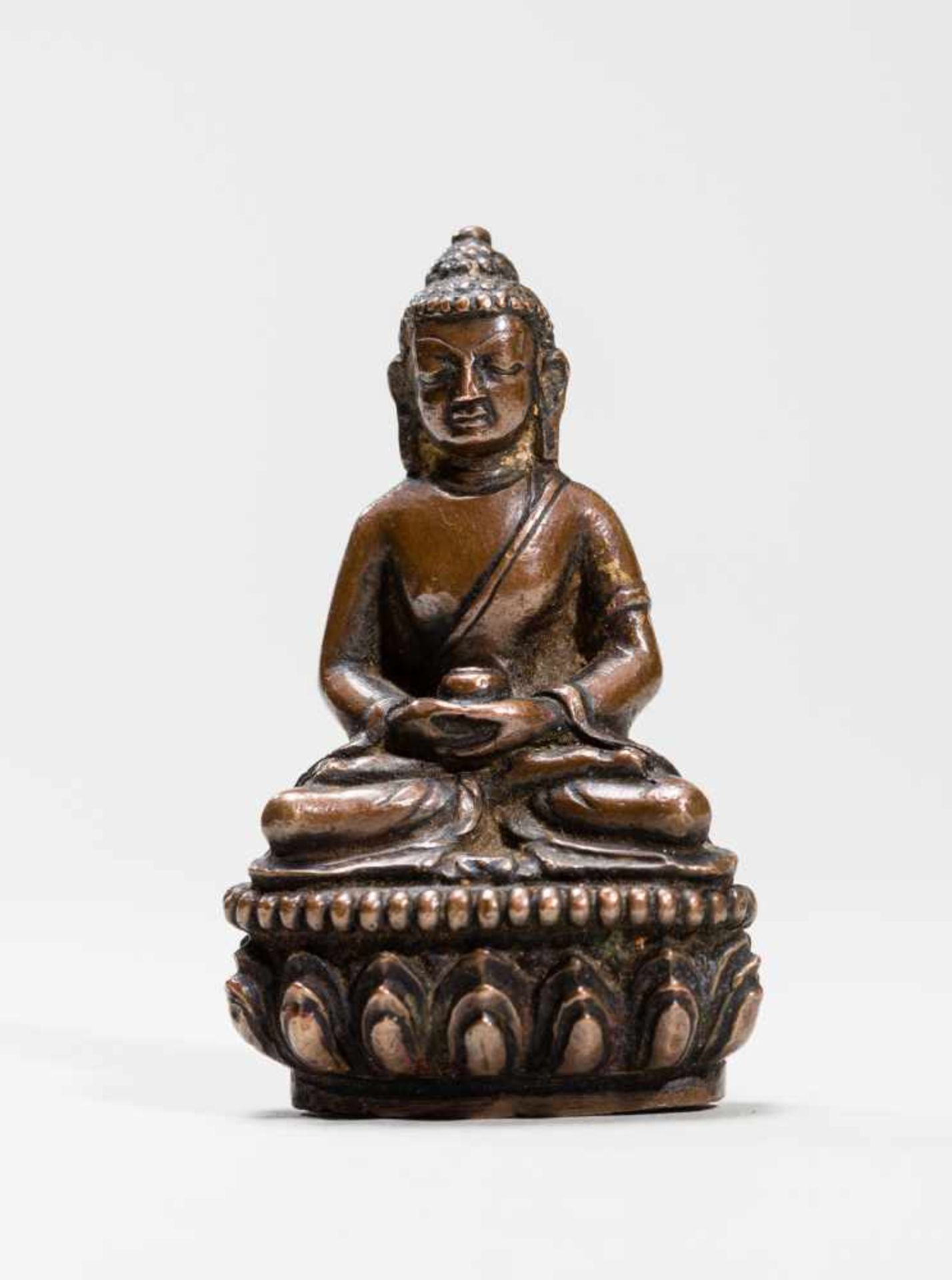 BUDDHA SHAKYAMUNIBronzeTibet, 19th cent.The historical Buddha, Gautama from the Shakyamuni Family,