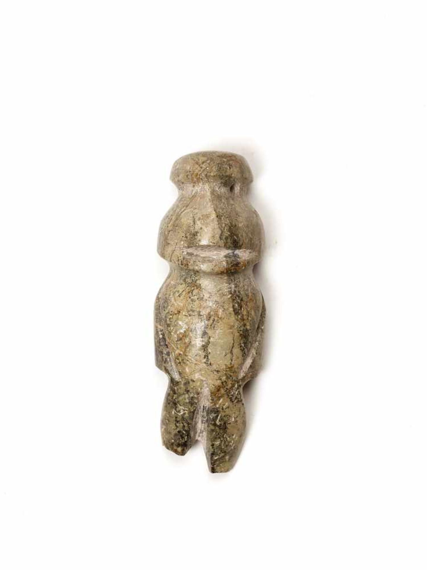 SMALL STANDING FIGURE - MEZCALA CULTURE, MEXICO, C. 500 BCStoneMezcala culture, Mexico, c. 500