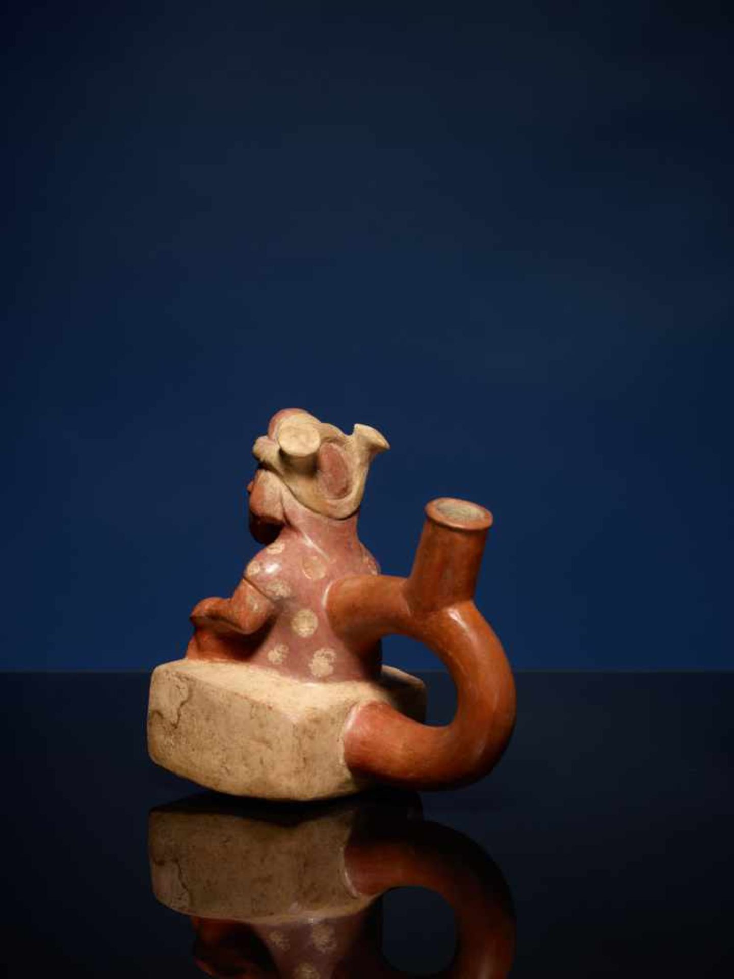 TL TESTED MINIATURE STIRRUP VESSEL - INCA OR MOCHE CULTURE, PERU, C. 15TH CENTURYFired clay - Image 5 of 5