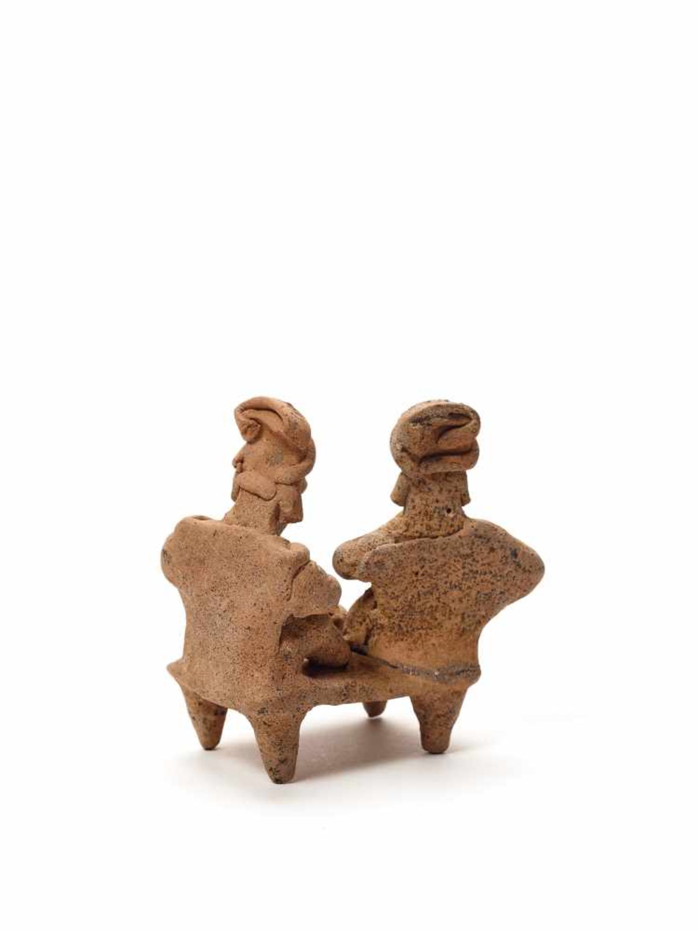 TL-TESTED COUPLE ON A BENCH - COLIMA, WEST MEXICO, C. 1ST CENTURY BCFired ClayColima, West Mexico, - Image 3 of 4