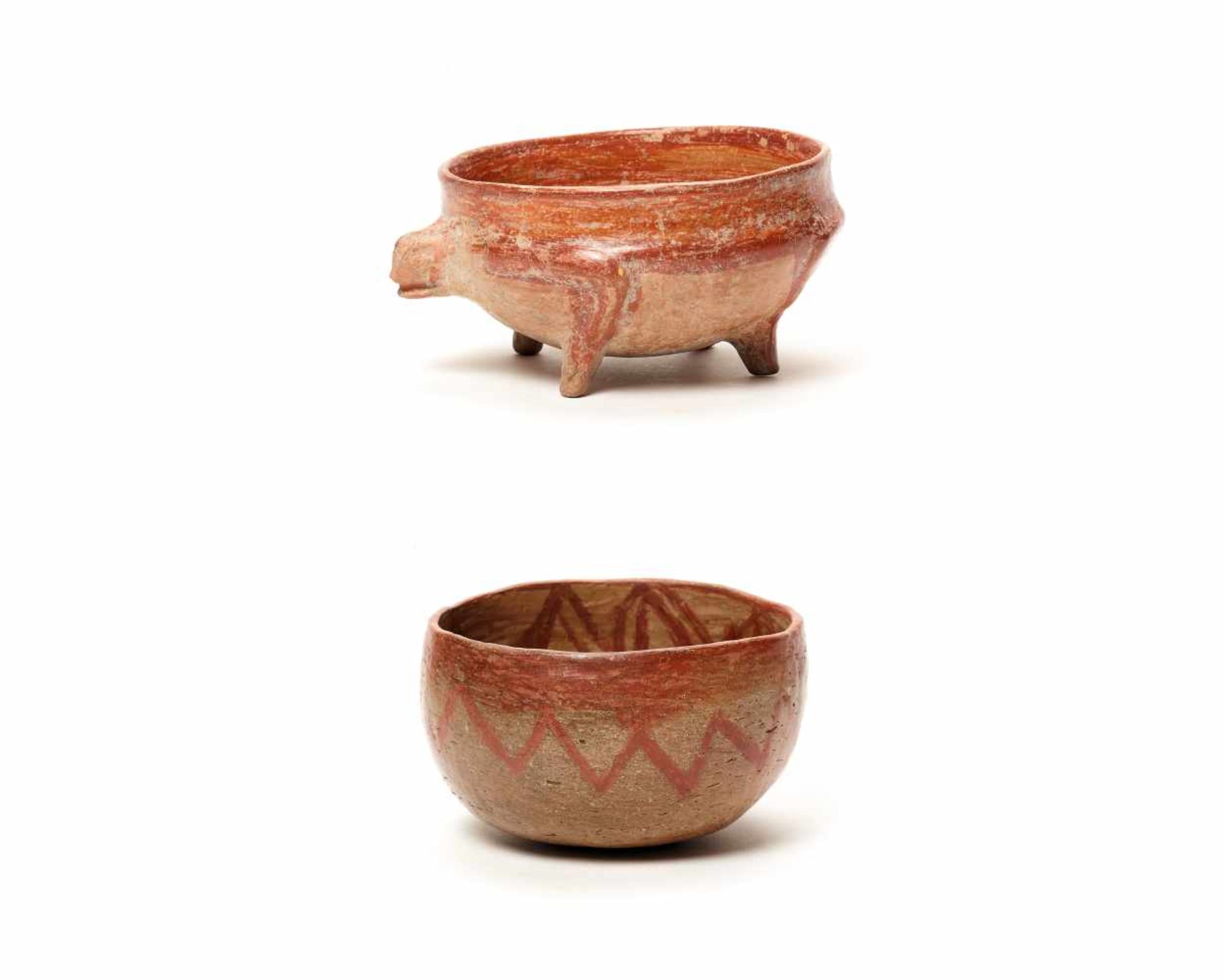 TWO BOWLS – PROBABLY CHARCHI CULTURE, ECUADOR, C. 850 – 1500 ADFired clayProbably Charchi culture,