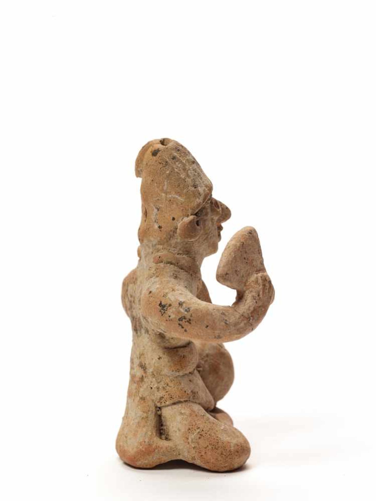 SEATED FIGURE AS A WHISTLE - COLIMA, WEST MEXICO, C. 100 BC – 100 ADFired clayColima, West Mexico, - Image 5 of 5